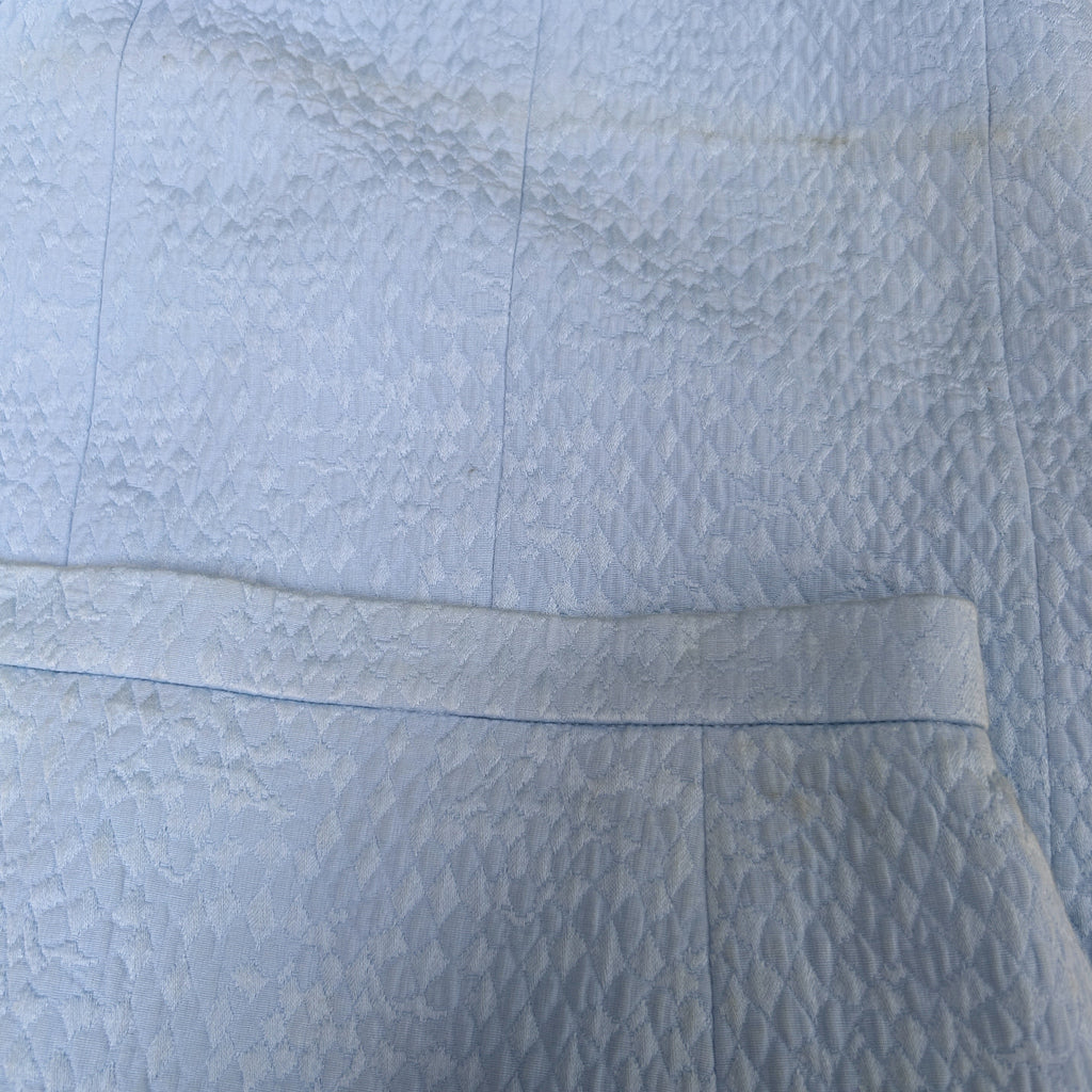 Vintage Baby Blue Chanel Two Piece Suit Set