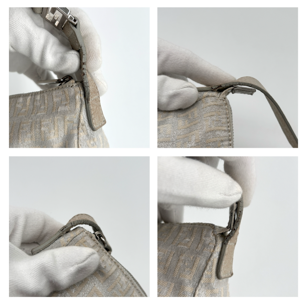 Vintage Silver Fendi Glitter Shoulder Bag
