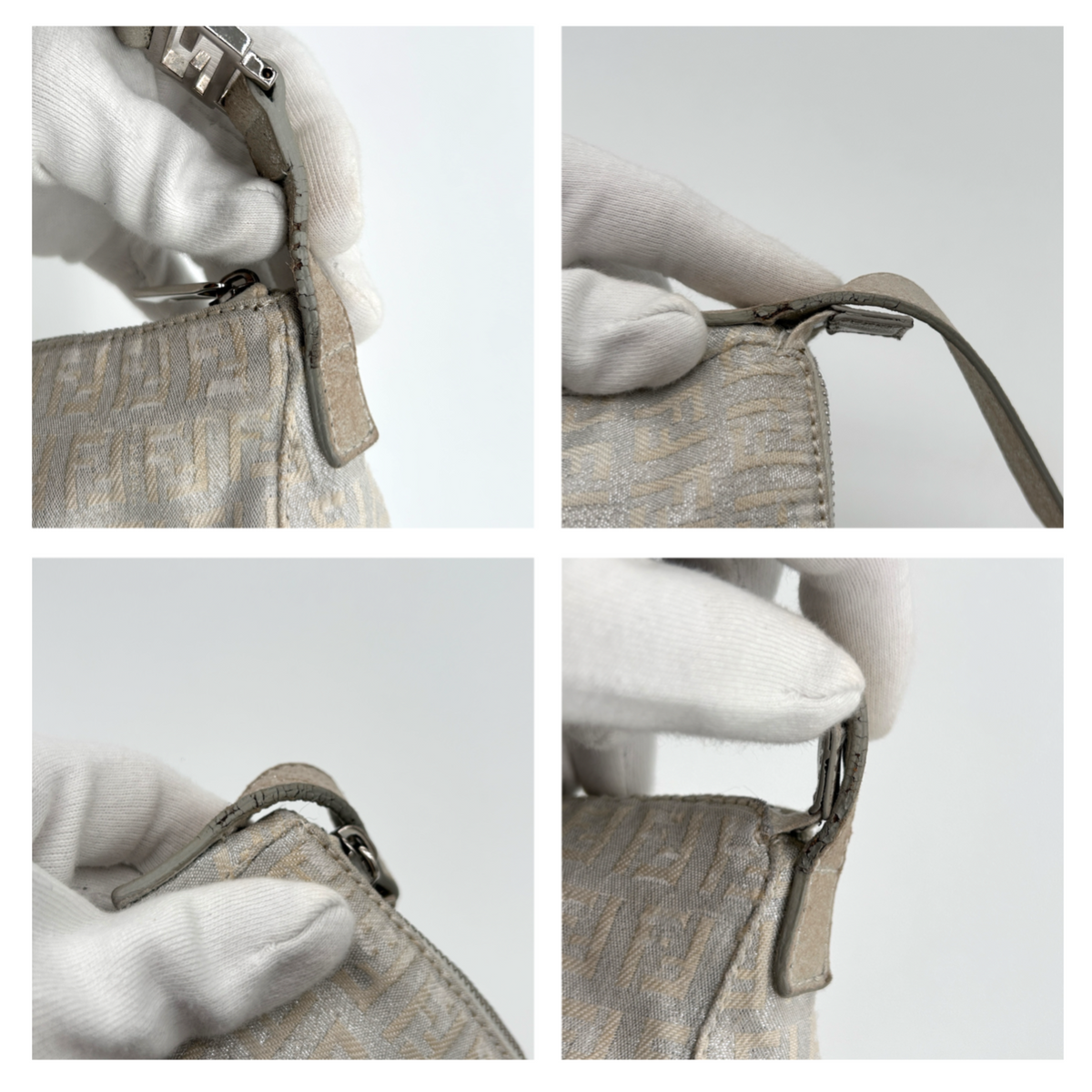 Vintage Silver Fendi Glitter Shoulder Bag