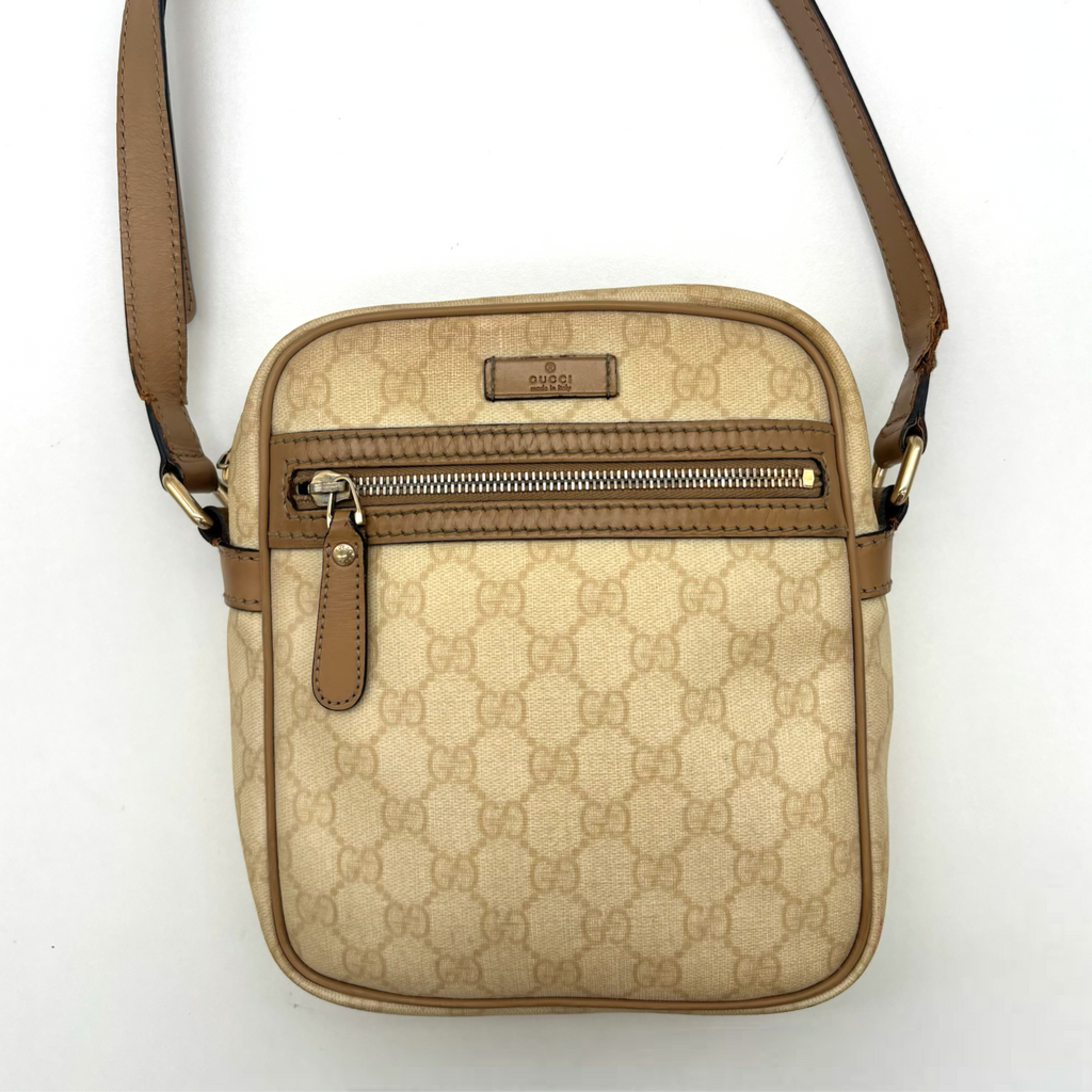 Vintage Light Beige Gucci Crossbody Bag