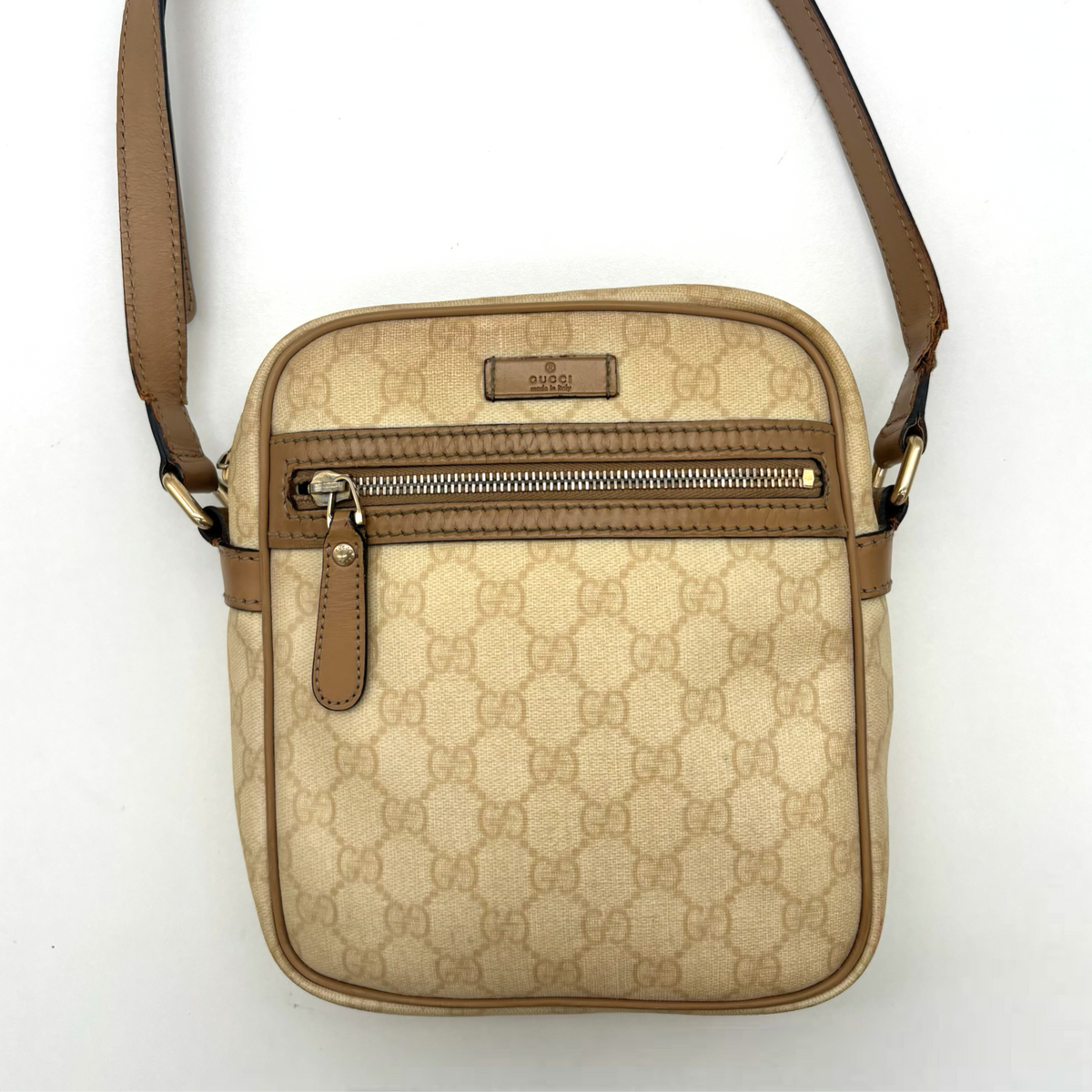 Vintage Light Beige Gucci Crossbody Bag