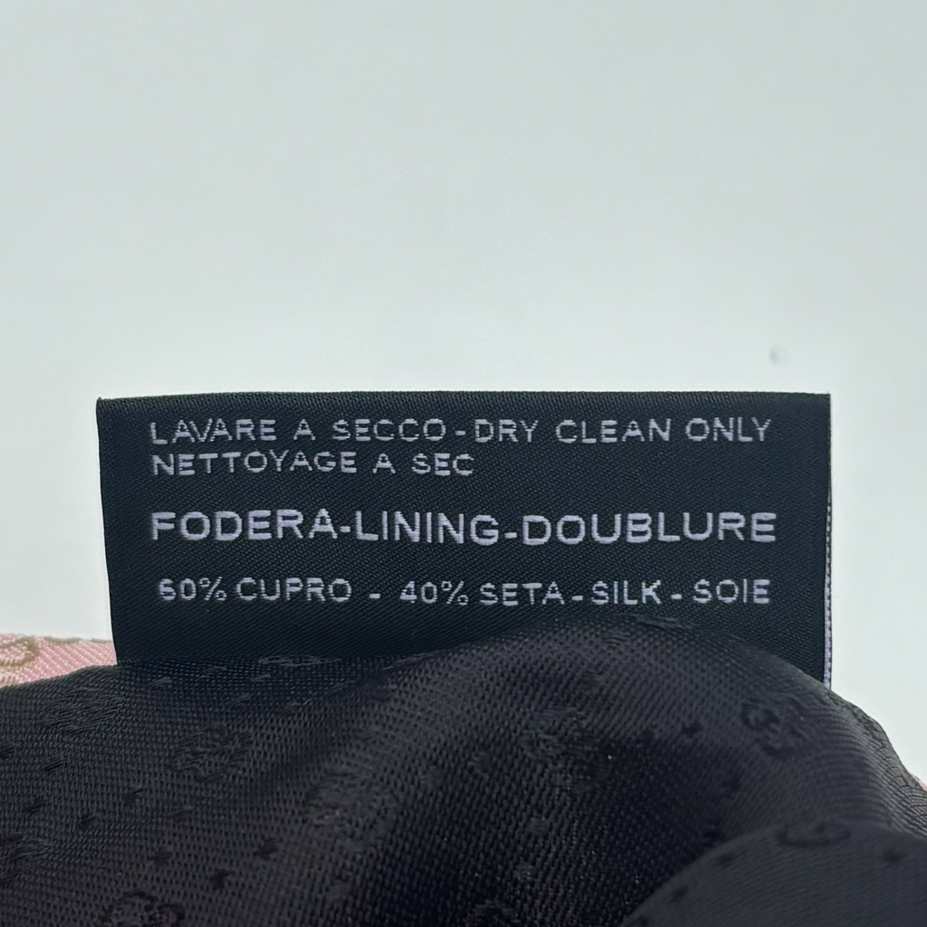 Vintage Pink Gucci Monogram Tie