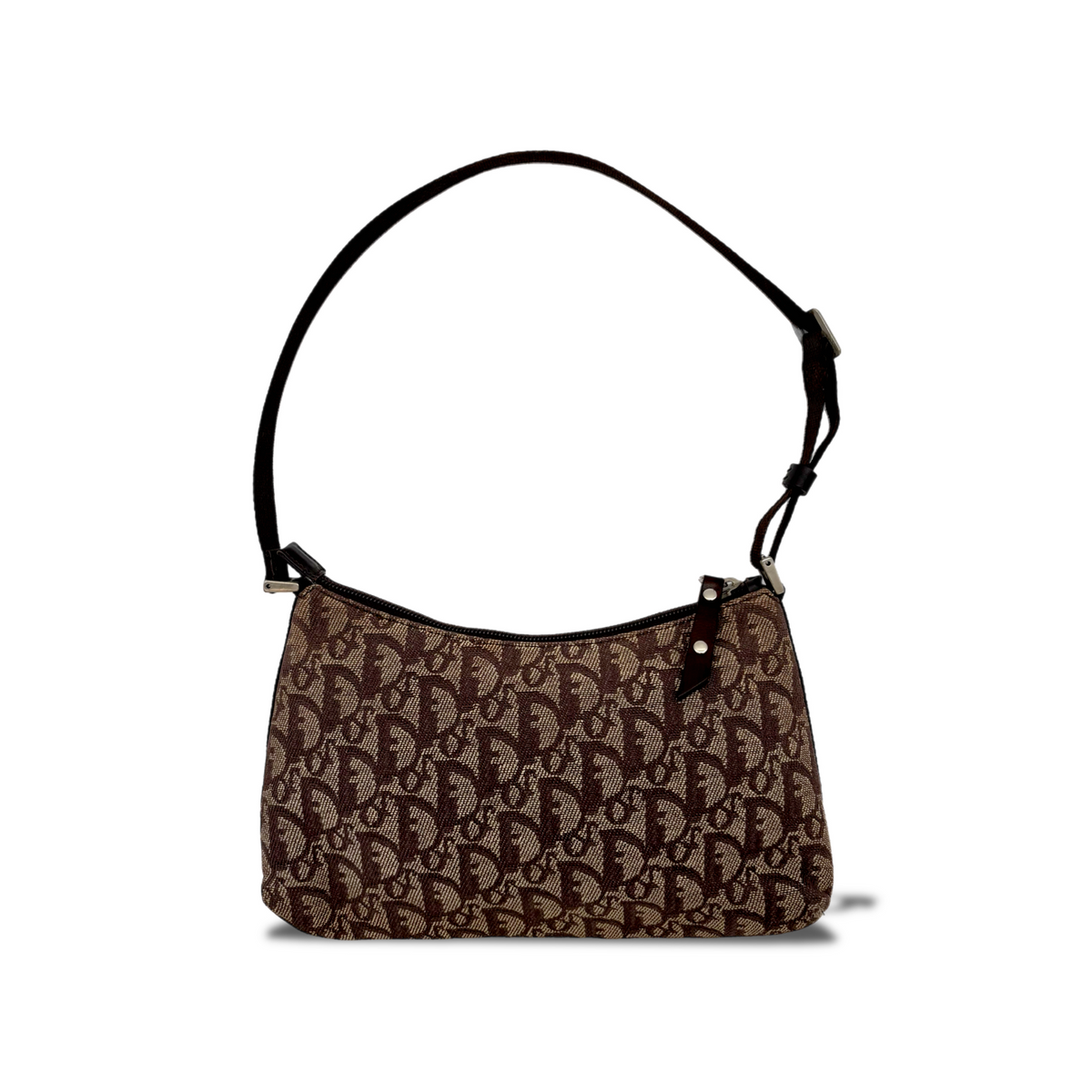 Vintage Brown Christian Dior Trotter Shoulder Bag