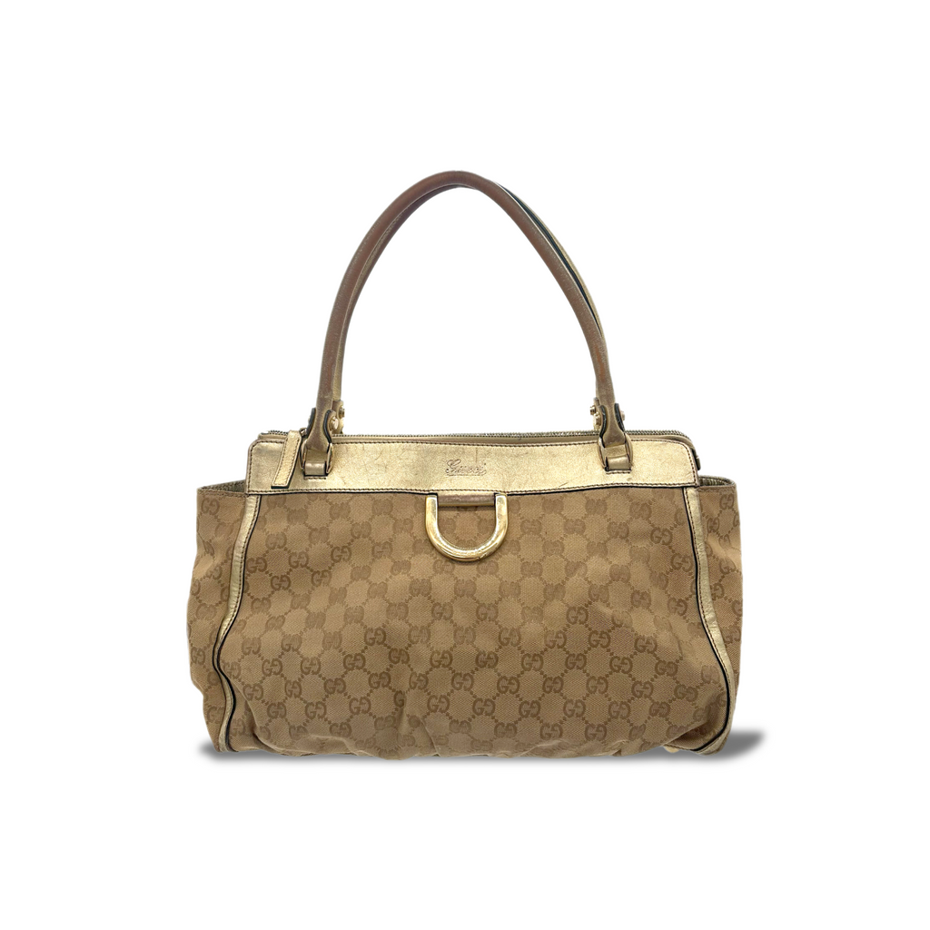 Vintage Beige Gucci Abbey Bag