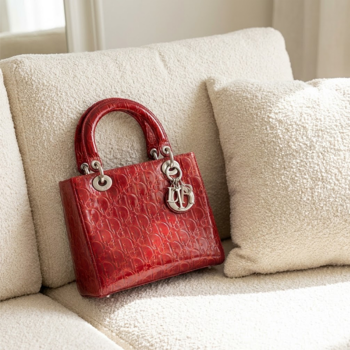 Vintage Red Christian Dior Ultimate Lady Dior Bag