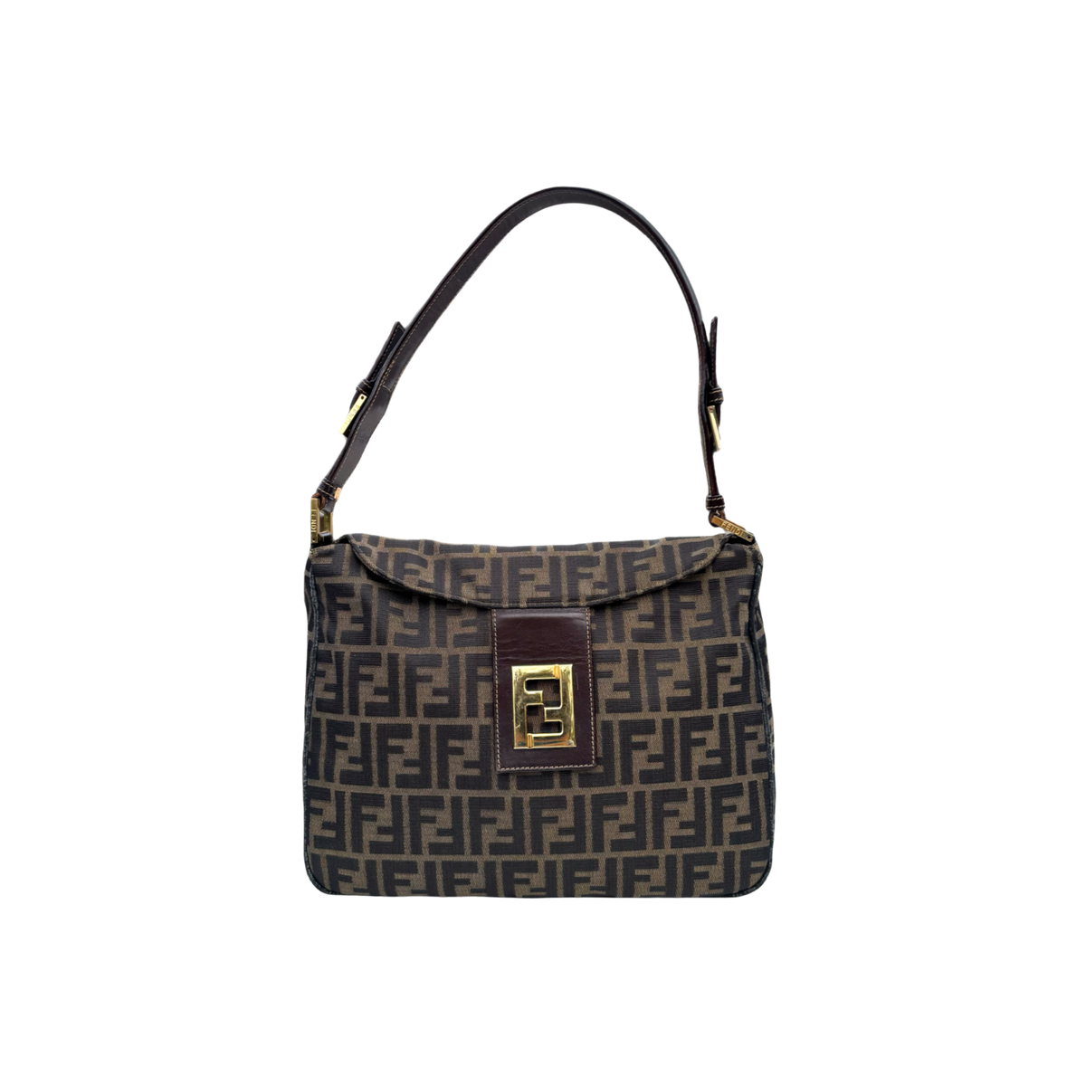 Vintage Fendi Zucca Monogram Shoulder Bag